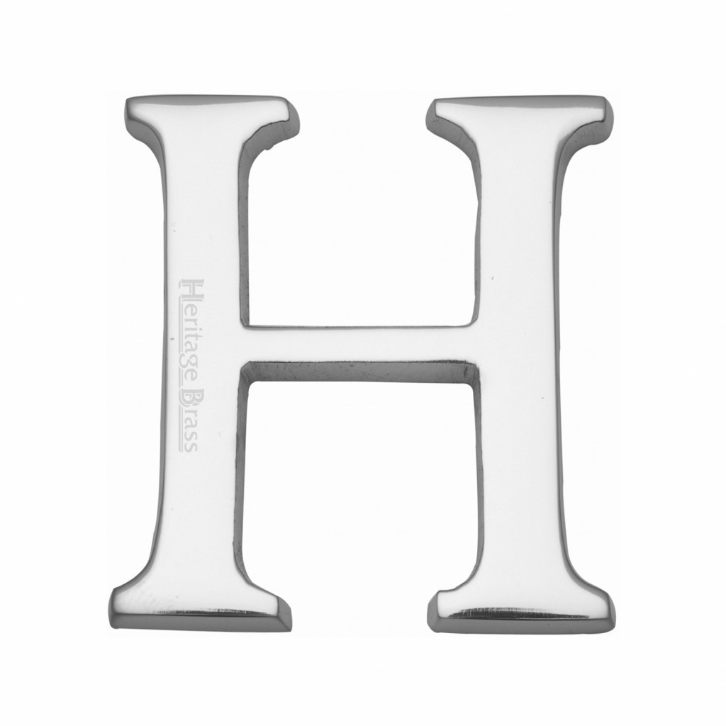 Heritage Brass Letter H  - Pin Fix 51mm